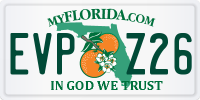 FL license plate EVPZ26