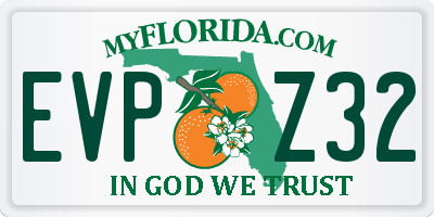 FL license plate EVPZ32