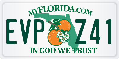 FL license plate EVPZ41
