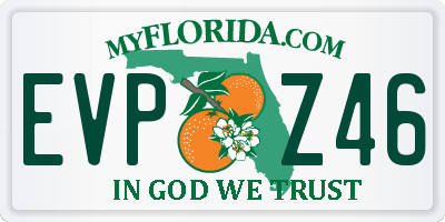 FL license plate EVPZ46