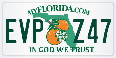 FL license plate EVPZ47