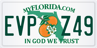 FL license plate EVPZ49