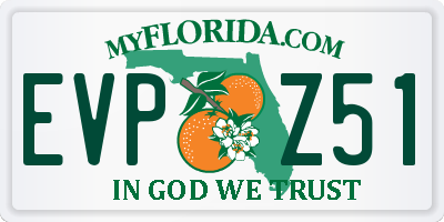 FL license plate EVPZ51