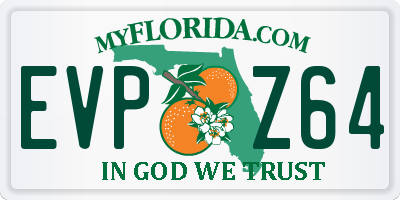 FL license plate EVPZ64