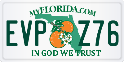 FL license plate EVPZ76