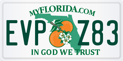 FL license plate EVPZ83
