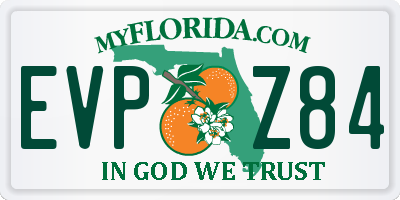 FL license plate EVPZ84