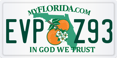 FL license plate EVPZ93