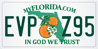 FL license plate EVPZ95