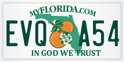 FL license plate EVQA54
