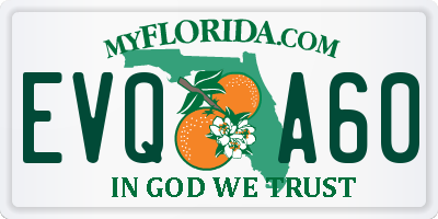 FL license plate EVQA60