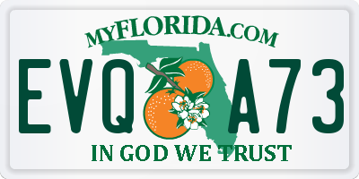 FL license plate EVQA73