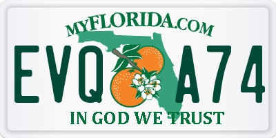 FL license plate EVQA74
