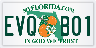 FL license plate EVQB01