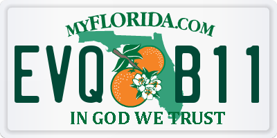 FL license plate EVQB11