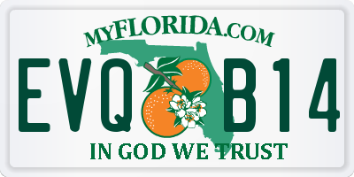 FL license plate EVQB14