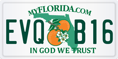 FL license plate EVQB16