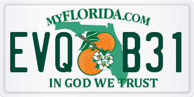 FL license plate EVQB31