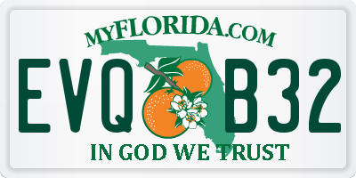 FL license plate EVQB32