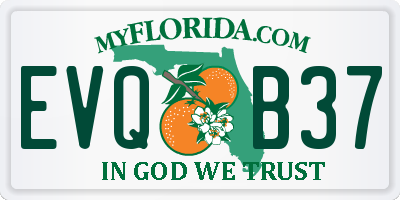 FL license plate EVQB37