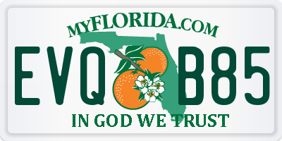 FL license plate EVQB85