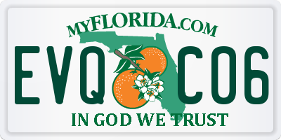 FL license plate EVQC06