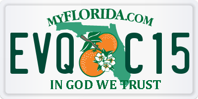 FL license plate EVQC15