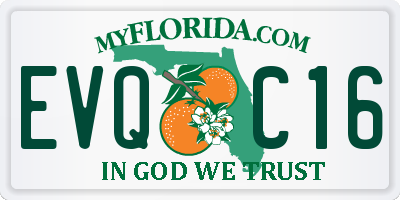 FL license plate EVQC16