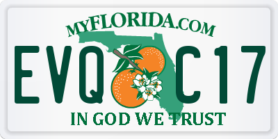FL license plate EVQC17