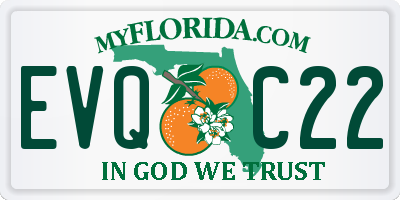 FL license plate EVQC22