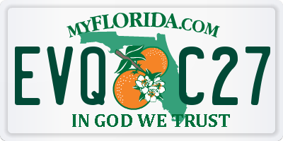 FL license plate EVQC27