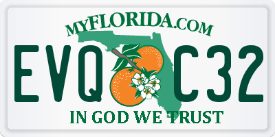 FL license plate EVQC32