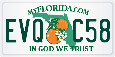 FL license plate EVQC58