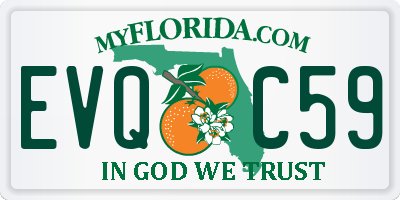 FL license plate EVQC59