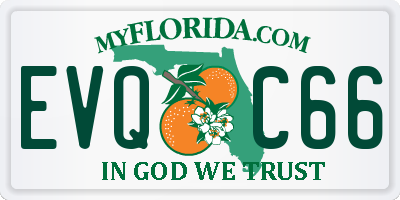 FL license plate EVQC66