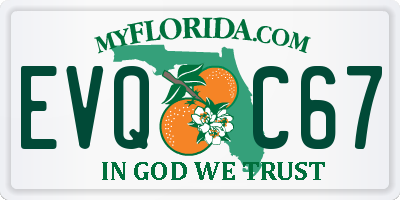 FL license plate EVQC67