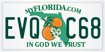 FL license plate EVQC68