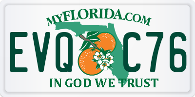FL license plate EVQC76