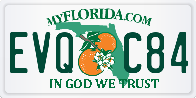 FL license plate EVQC84
