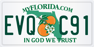 FL license plate EVQC91