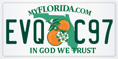 FL license plate EVQC97