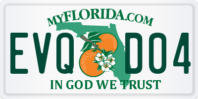 FL license plate EVQD04