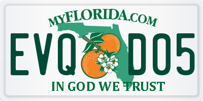 FL license plate EVQD05