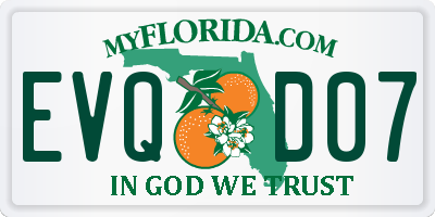 FL license plate EVQD07