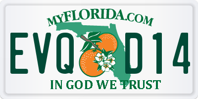 FL license plate EVQD14