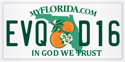 FL license plate EVQD16