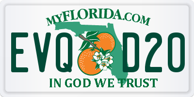 FL license plate EVQD20
