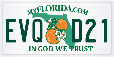 FL license plate EVQD21