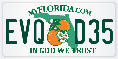 FL license plate EVQD35