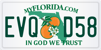 FL license plate EVQD58